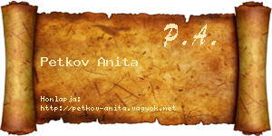 Petkov Anita névjegykártya